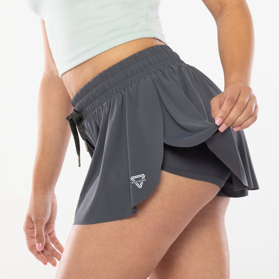 The viral flowy 2-in-1 shorts from . Brand =Luogongzi. On